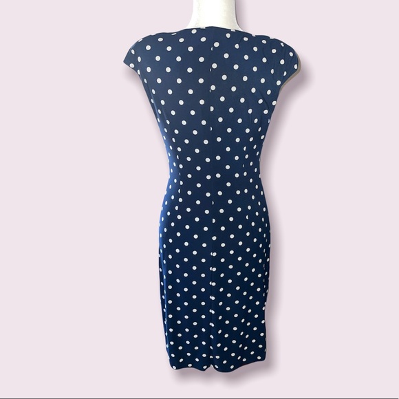 Navy blue with white polka dots dress - American Living by Ralph Lauren - Picture 2 of 8